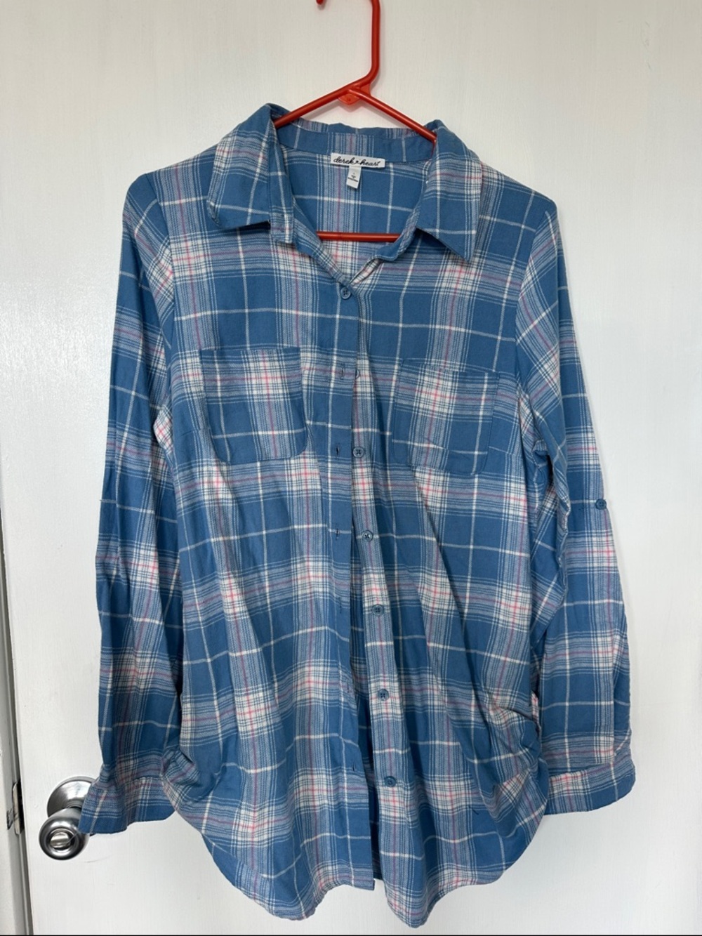 Derek Heart Blue Plaid Button-Down Shirt